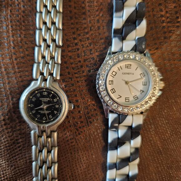 4 GENEVA WATCHES Bundle Lot Women's As Is DIY Craft Project Steampunk Bling - Picture 3 of 10